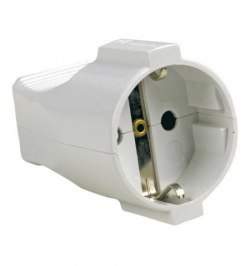 Base / Clavija Schuko 2p + T 16 A. Blanco