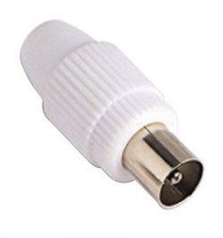 Conector TV Macho Recto 9,5 mm.