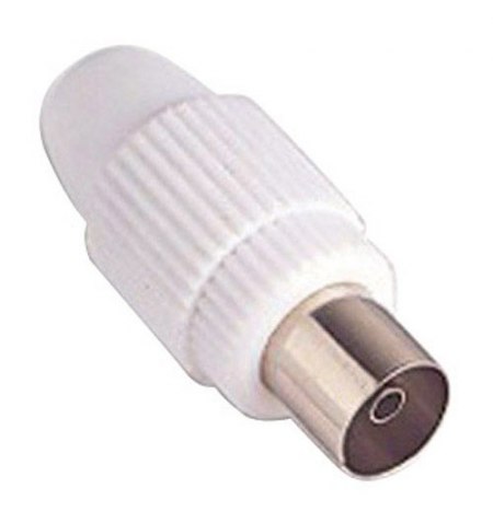 Conector Tv Hembra Recto 9,5 mm.