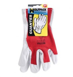 Guantes Piel / Lona Con Colgador 9" (Par)