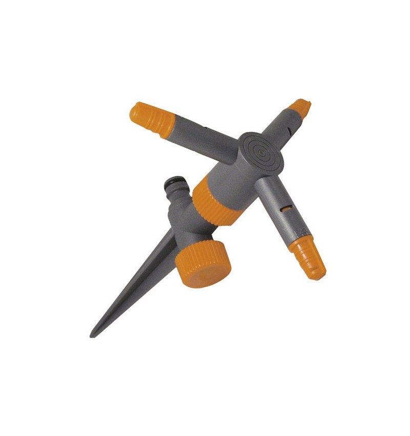 Aspersor plástico 3 brazos con pincho