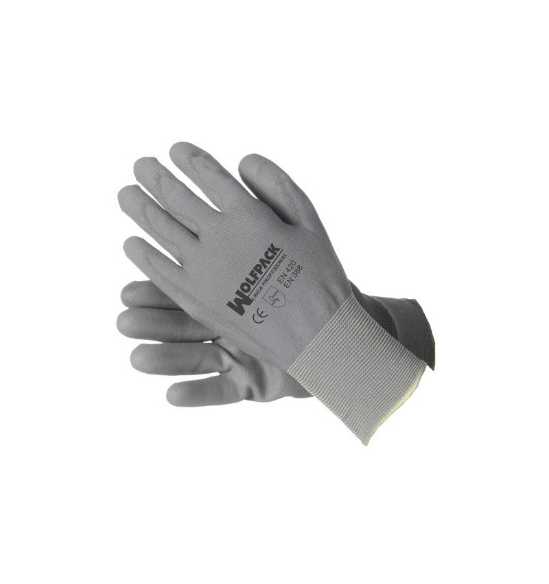 Guantes Poliuretano / Nylon Impregnado  8" (Par)