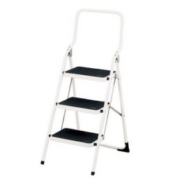 Escalerilla Acero 3 Peldaños Uso Doméstico Plus