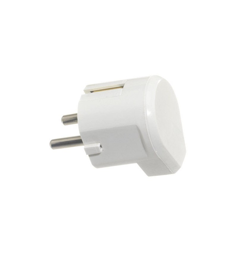 Clavija / Enchufe Salida Lateral 16 A. 250 V. Blanca