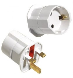 Adaptador Viaje Para Reino Unido 10/16 A. 250 V.