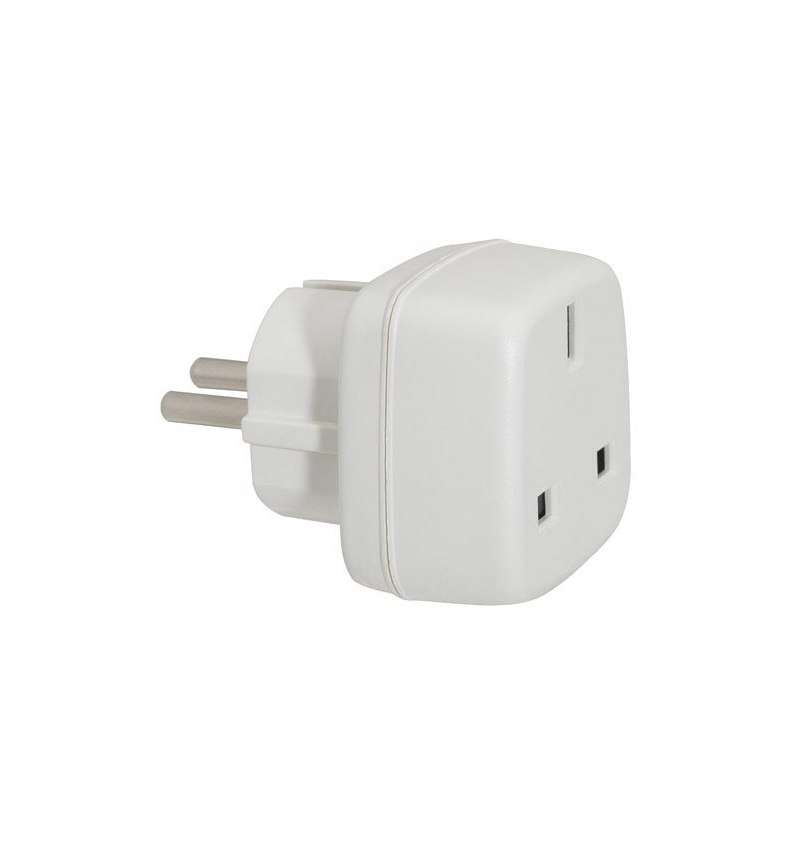 Adaptador Viaje De Toma Inglesa A Schuko