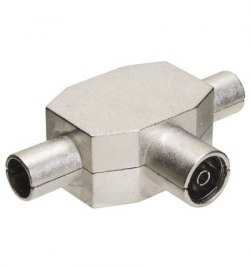 Distribuidor TV Blindado Metal 1 Hembra + 2 Machos