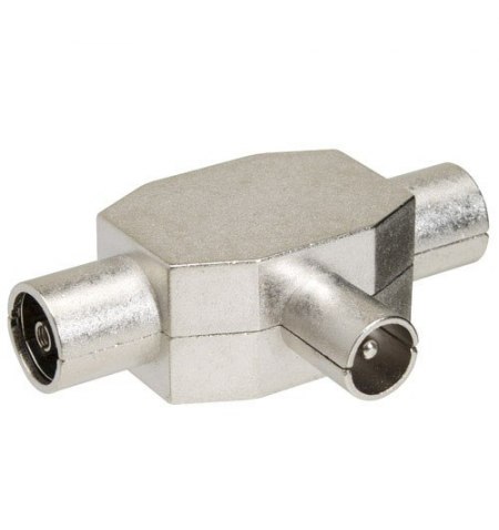 Distribuidor TV Blindado Metal 1 Macho + 2 Hembra