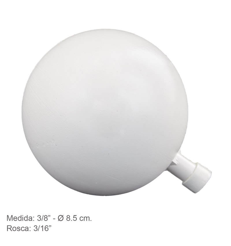 Boya Plastico 3/8" x  8,5 Ø cm. Rosca 3/16"