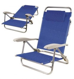 Silla Playa Aluminio Bahama Azul