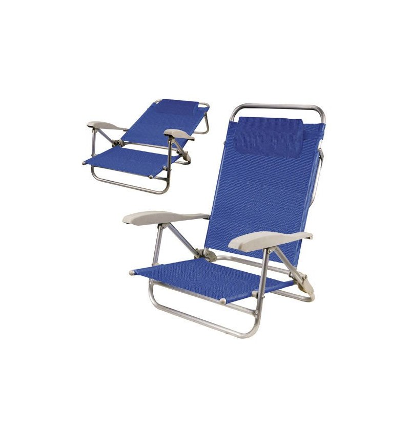 Silla Playa Aluminio Bahama Azul