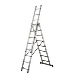 Escalera Aluminio Industrial 14+14+14   3x4 mt.