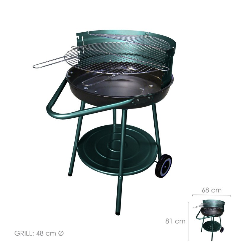 Barbacoa Saturnia Apache Redonda Con Batea 68x50.8x81 (Alt) cm.