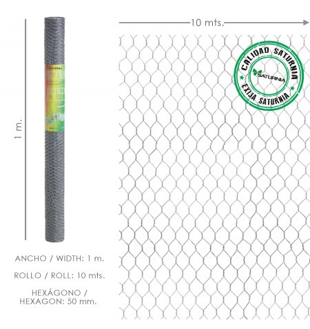 Enrejado Triple Torsion 50/ 100 cm. Rollo 10 Metros Uso Domestico
