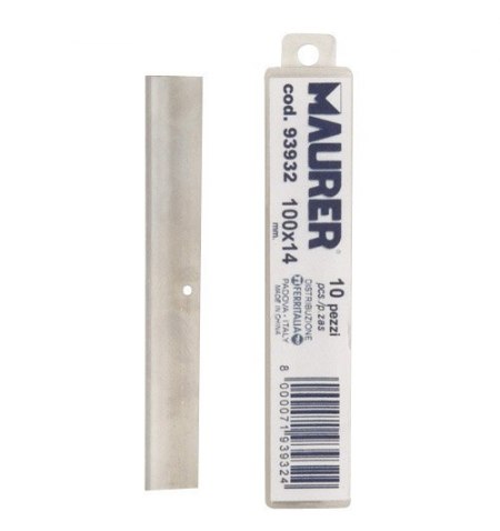 Hoja Reccambio Rascador Mango Metálico Maurer 10cm (10 piezas)