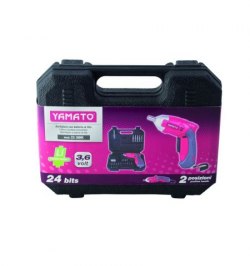 Atornillador  Yamato 3,6 V. Litio Con maletín y 24 Piezas