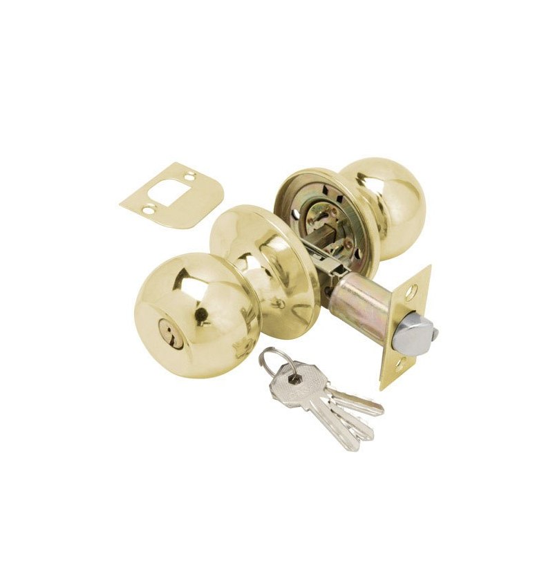 Pomo Puerta Wolfpack Con Llave Latonado
