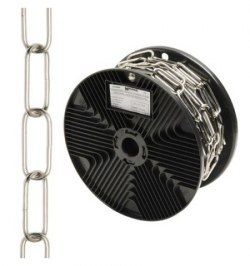 Cadena Decorativa Lisa Plateada 3,4x43 mm. Rollo 20 metros