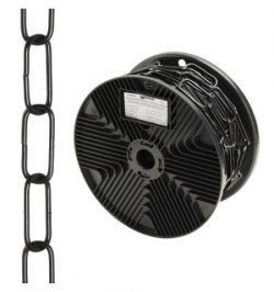 Cadena Decorativa Lisa Negra 3,4x43 mm. Rollo 20 metros