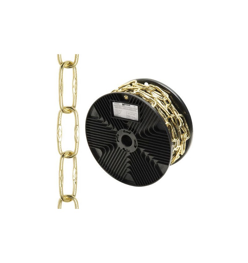 Cadena Decorativa Grabada Latonada 4,0x46 mm. Rollo 20 metros
