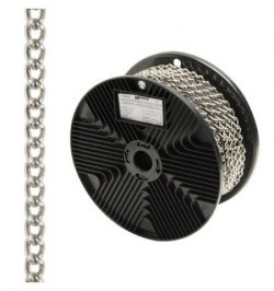 Cadena Decorativa Barbada Niquelada 2,5mm Rolllo 20 Metros