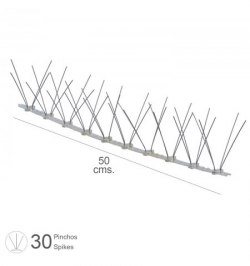 Pincho Anti Paloma 0,5 Metros Polietileno Pincho Doble 30 Pinchos