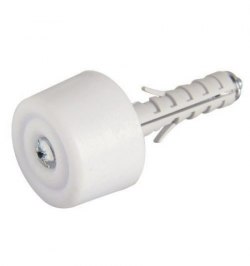 Tope Puerta Maurer Atornillar Con Taco y Tornillo Blanco