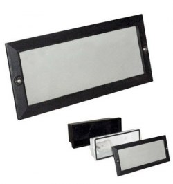 Plafón Empotrar Rectangular Negro