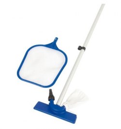 Kit Mantenimiento Limpiafondos Con Mango Extensible, Cesta y Pértiga