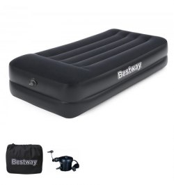Cama Inflable Individual Con bomba Exterior 220 V. 191x97x46 cm.