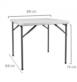 Mesa Plegable Cuadrada 88x88x74 cm.