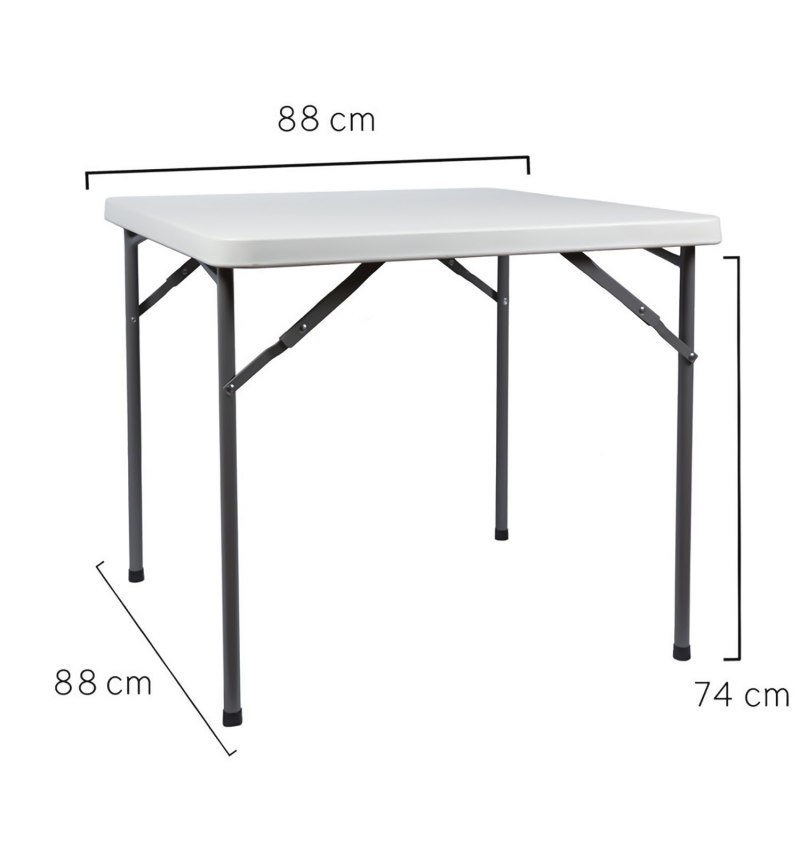 Mesa Plegable Cuadrada 88x88x74 cm.