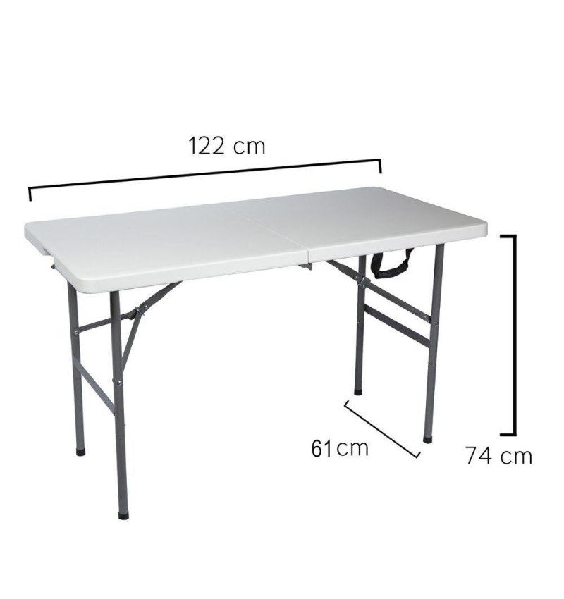 Mesa Plegable Rectangular 122x61x74cm