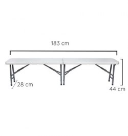 Banco Plegable 183x28x43 cm.