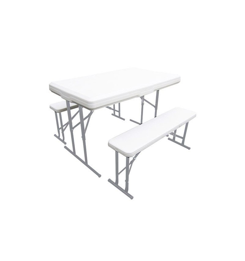 Conjunto Plegable Mesa con 2 Bancos
