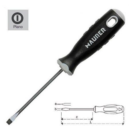 Destornillador Maurer Estampado 1,6x10,0x300 mm.