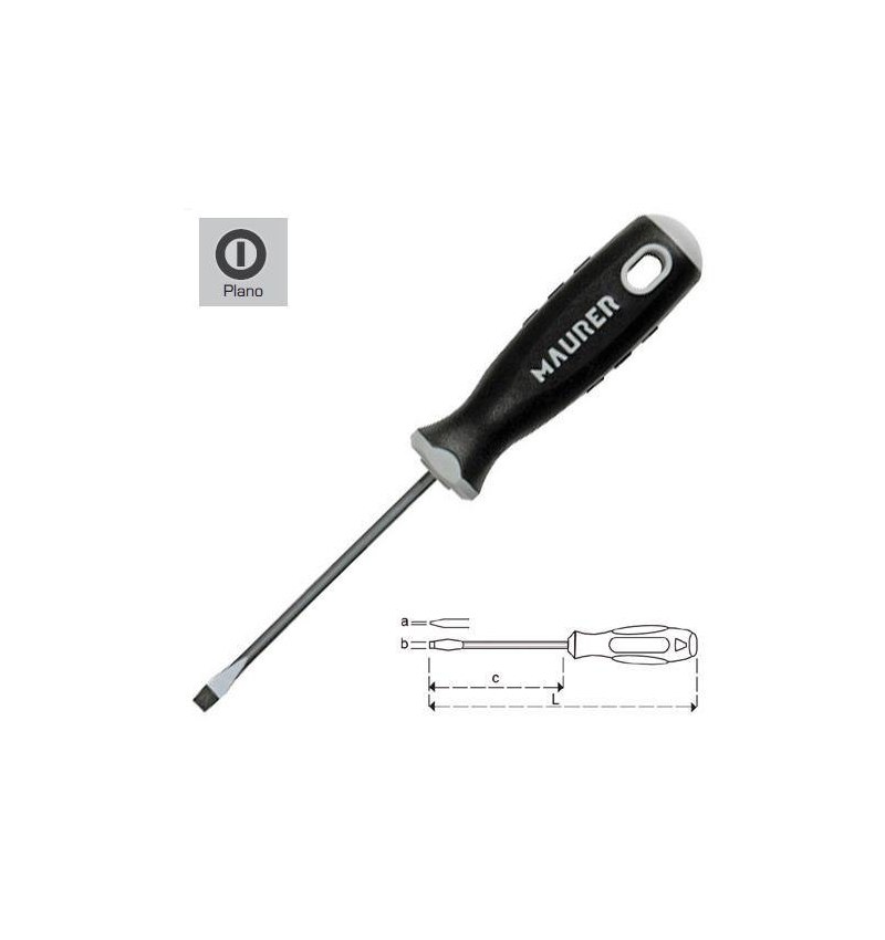 Destornillador Maurer Estampado 1,6x10,0x300 mm.