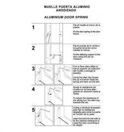 Muelle Puerta Wolfpack Aluminio Anodizado Plateado (Blister 1 Pieza)