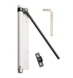 Muelle Puerta Wolfpack Aluminio Anodizado Blanco (Blister 1 Pieza)