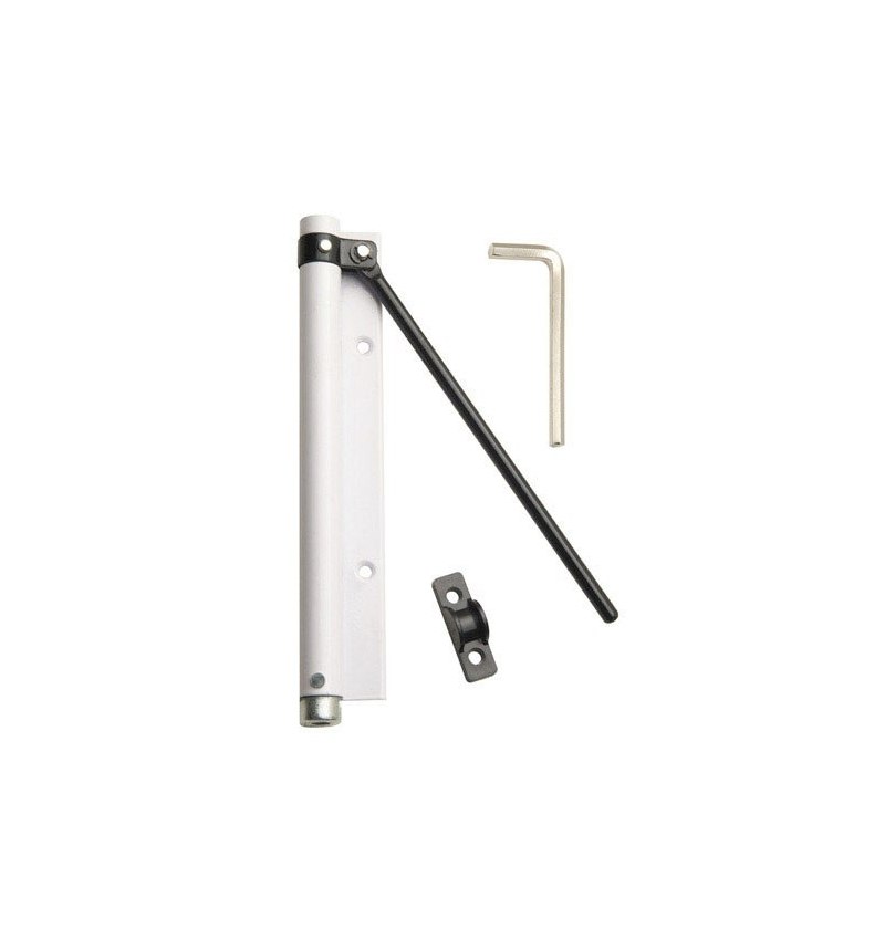Muelle Puerta Wolfpack Aluminio Anodizado Blanco (Blister 1 Pieza)