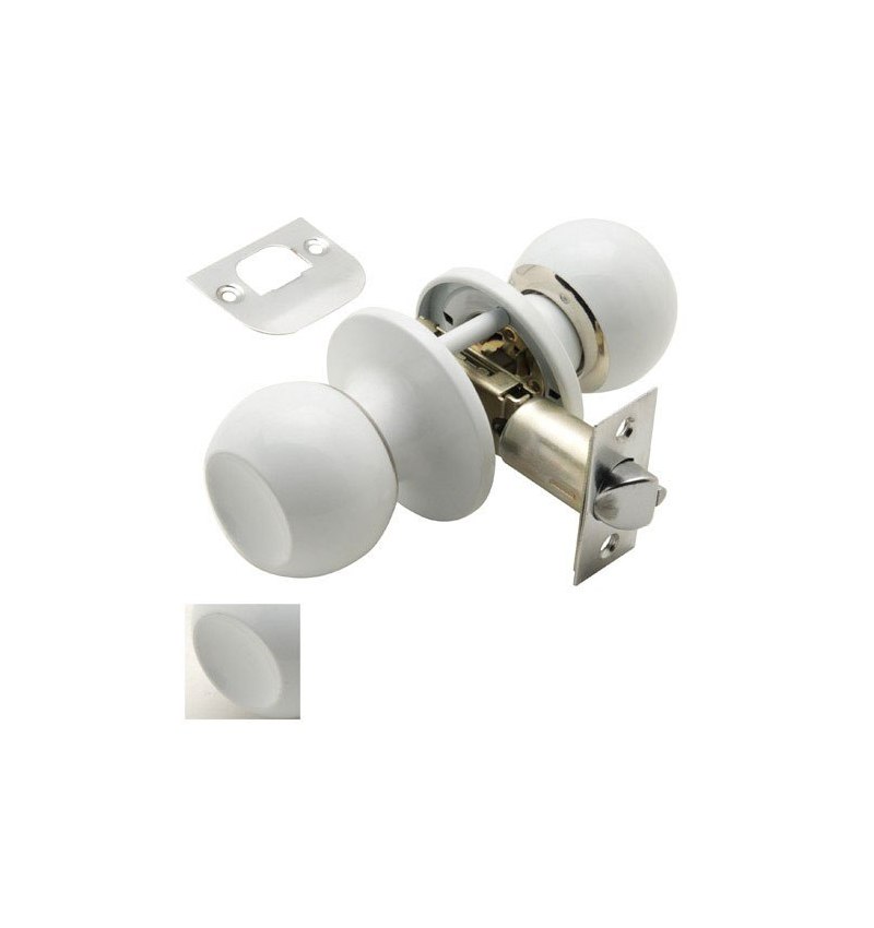 Pomo Puerta Wolfpack Sencillo Blanco Para Pasillo
