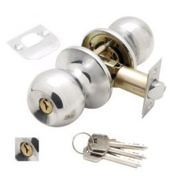 Pomo Puerta Wolfpack Con Llave Ambos Lados Cromado