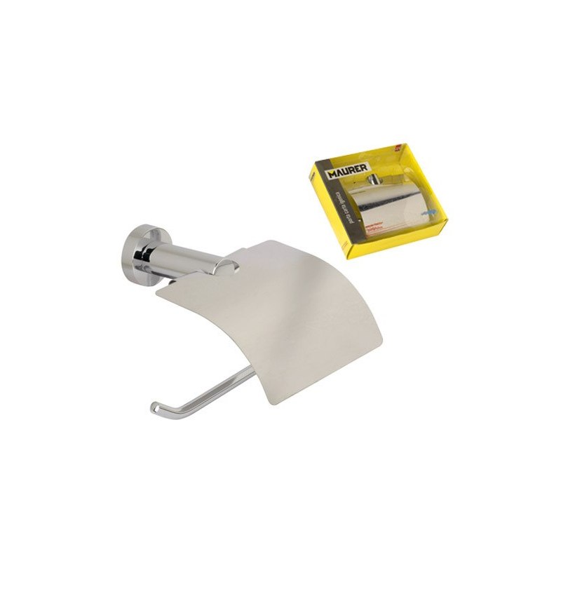 Portarrollos Maurer II Con Tapa Inoxidable 16x22 cm.