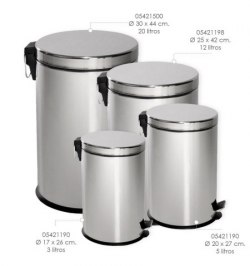 Papelera Maurer  Inoxidable   3 Litros Ø 17 x 26 cm.