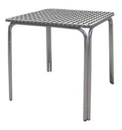 Mesa Terraza Aluminio 60x60x70 cm. Apilable