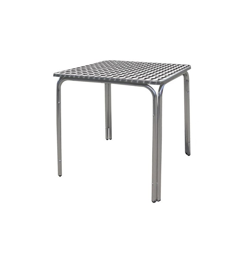 Mesa Terraza Aluminio 60x60x70 cm. Apilable
