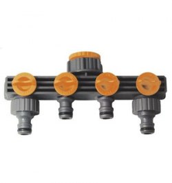 Adaptador Manguera Plastico 3/4 - 1/2  4 Vias Blister