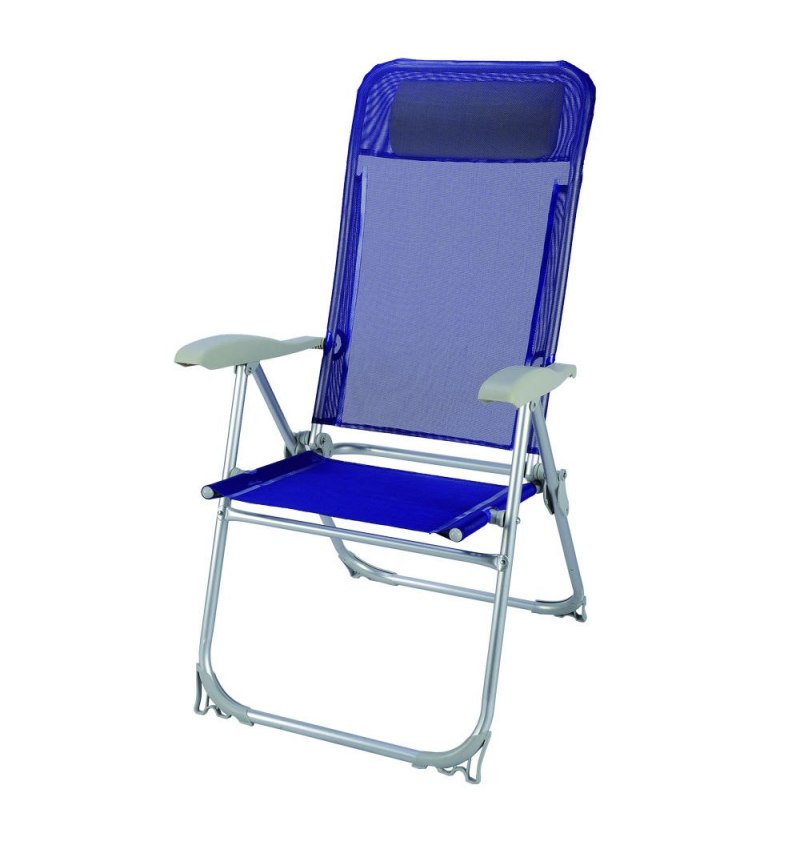 Silla Playa Aluminio Atokos 5 Posiciones Azul