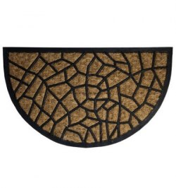 Felpudo Fibra Coco Y Goma 1/2 Luna 45x75 cm.