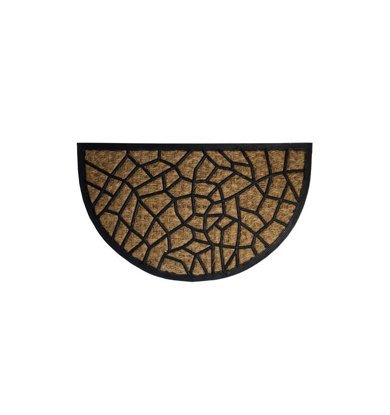 Felpudo Fibra Coco Y Goma 1/2 Luna 45x75 cm.